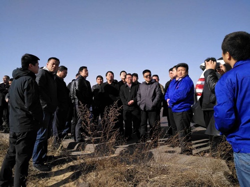 榆林市榆陽(yáng)區(qū)副區(qū)長(zhǎng)王新剛蒞臨路橋分公司靖神鐵路項(xiàng)目檢查指導(dǎo)