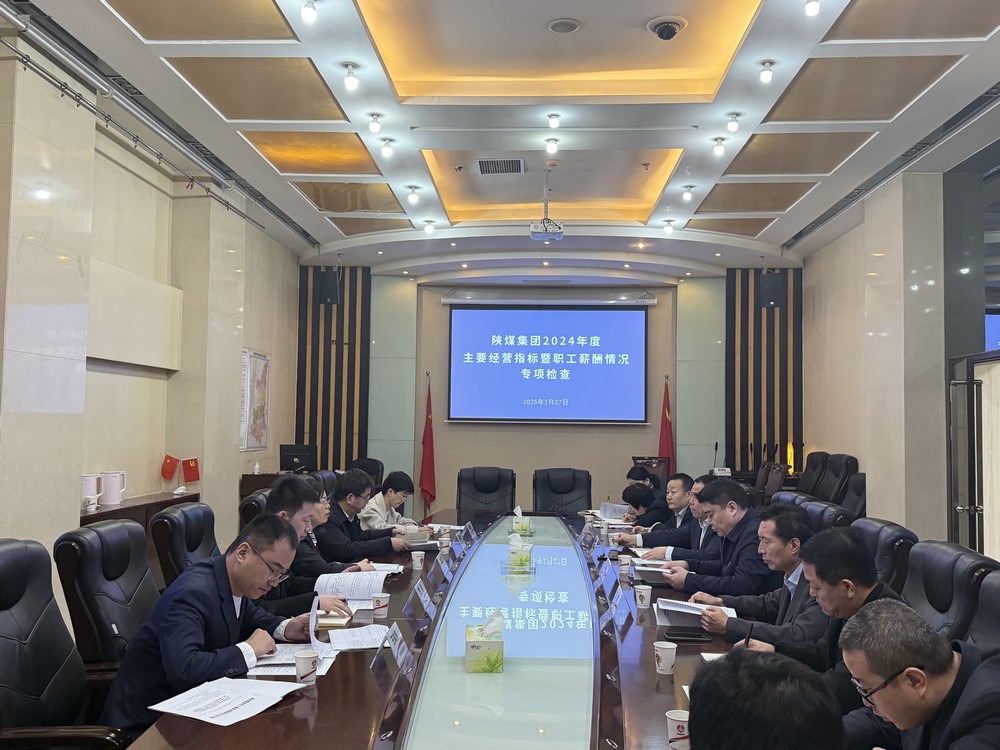 陜煤集團(tuán)檢查組蒞臨建設(shè)集團(tuán)開(kāi)展2024年度主要經(jīng)營(yíng)指標(biāo)及職工薪酬情況專項(xiàng)檢查